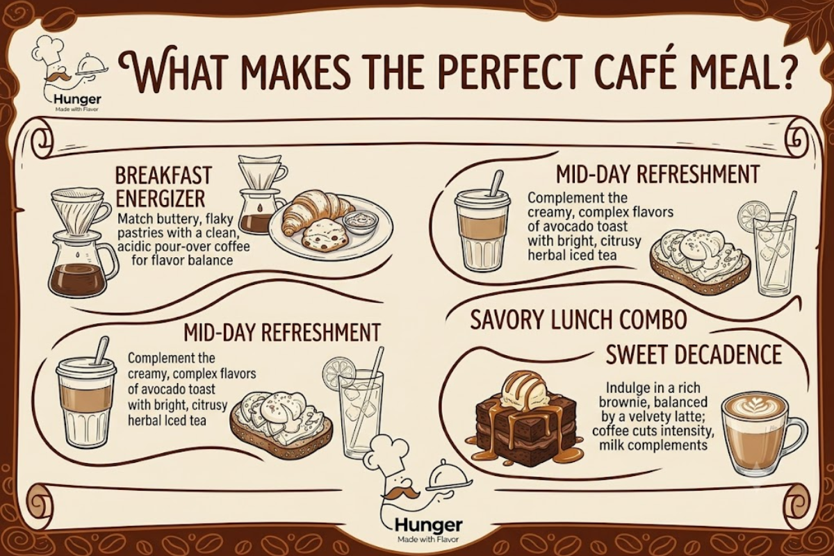 What make the perfect cafe meal.